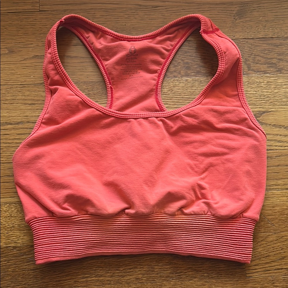 Phat Buddha Coral Racerback Sports Bra